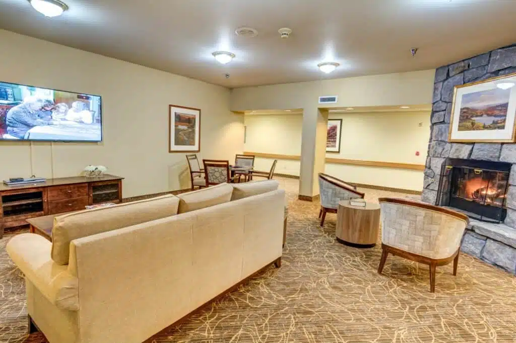 Gilman Grove Fireplace Lounge for seniors