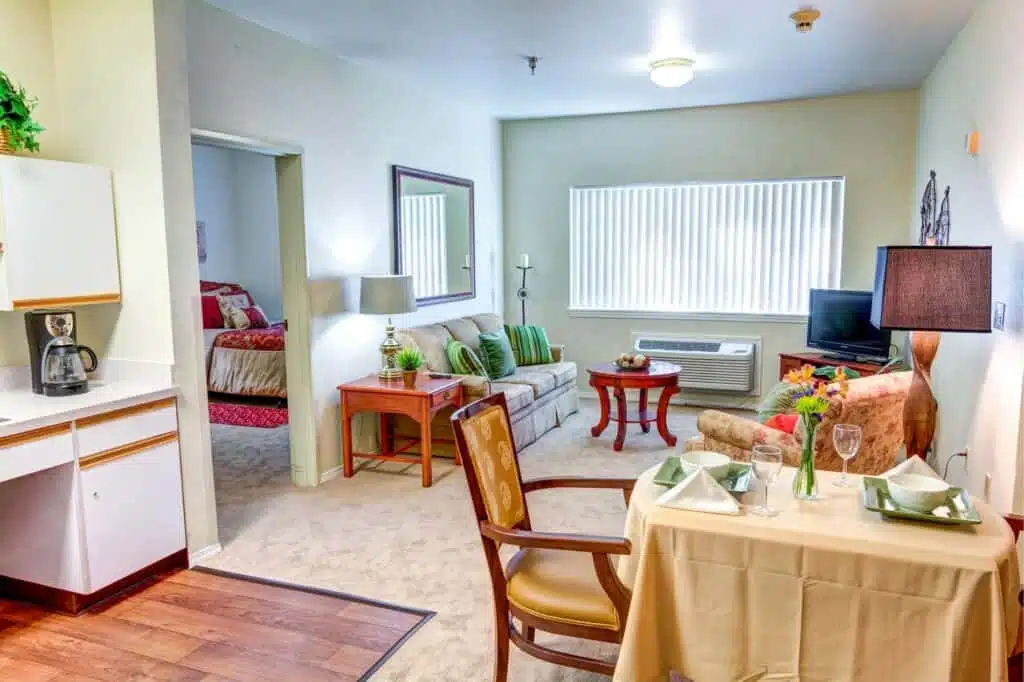 Gilman Grove apartment bedroom for seniors